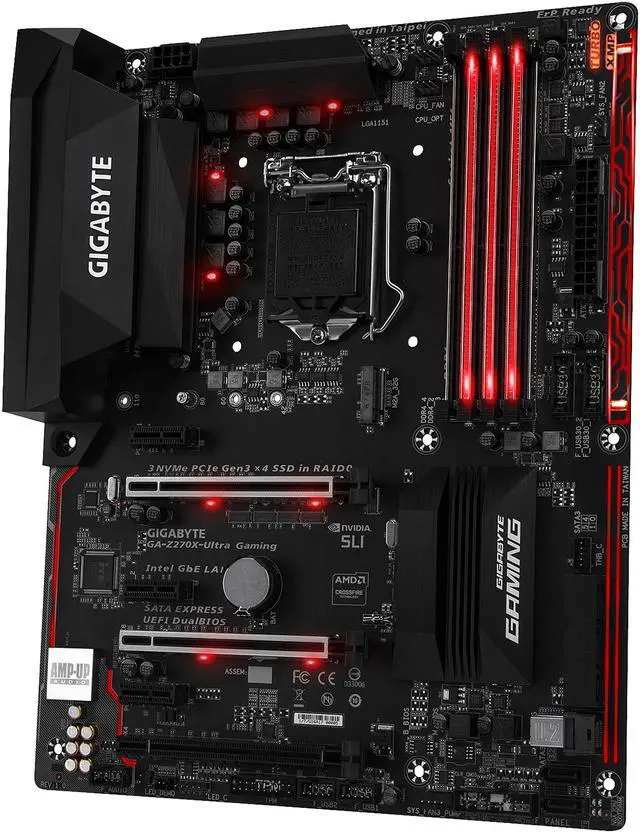 Alt view image 2 of 7 - GIGABYTE GA-Z270X-Ultra Gaming (rev. 1.0) LGA 1151 Intel Z270 HDMI USB 3.1 ATX Motherboards - Intel