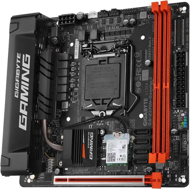 Alt view image 3 of 5 - GIGABYTE GA-Z270N-Gaming 5 (rev. 1.0) LGA 1151 Intel Z270 HDMI USB 3.1 Mini ITX Intel Motherboard