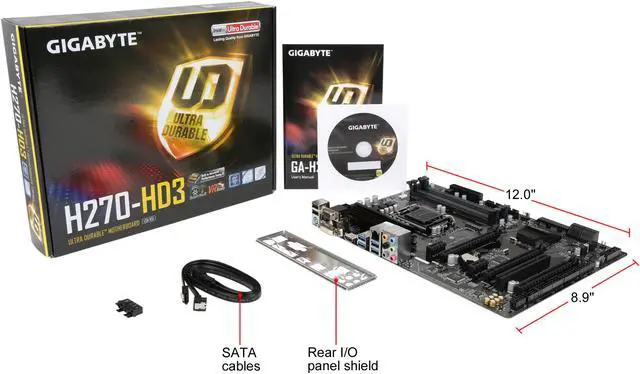 Alt view image 5 of 5 - GIGABYTE GA-H270-HD3 (rev. 1.0) LGA 1151 Intel H270 HDMI USB 3.1 ATX Motherboards - Intel