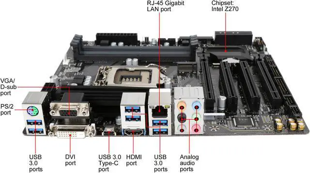Alt view image 2 of 5 - GIGABYTE GA-Z270M-D3H (rev. 1.0) LGA 1151 Intel Z270 HDMI USB 3.1 Micro ATX Motherboards - Intel