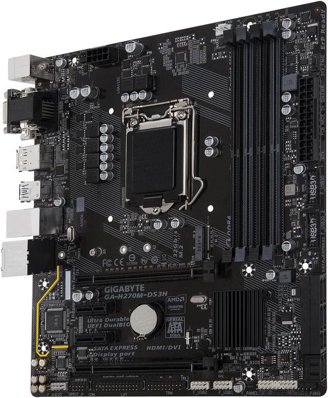 Open Box: GIGABYTE GA-H270M-DS3H (rev. 1.0) LGA 1151 Micro