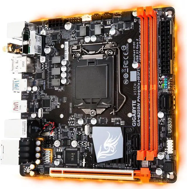 Alt view image 2 of 5 - GIGABYTE GA-B250N-Phoenix WIFI (rev. 1.0) LGA 1151 Intel B250 HDMI USB 3.1 Mini ITX Motherboards - Intel