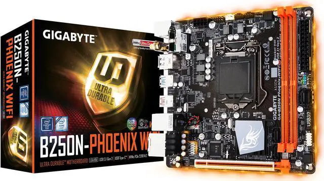 Alt view image 5 of 5 - GIGABYTE GA-B250N-Phoenix WIFI (rev. 1.0) LGA 1151 Intel B250 HDMI USB 3.1 Mini ITX Motherboards - Intel