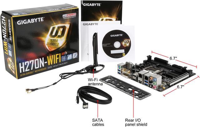 Alt view image 6 of 5 - GIGABYTE GA-H270N-WIFI (rev. 1.0) LGA 1151 Intel H270 HDMI USB 3.1 Mini ITX Motherboards - Intel