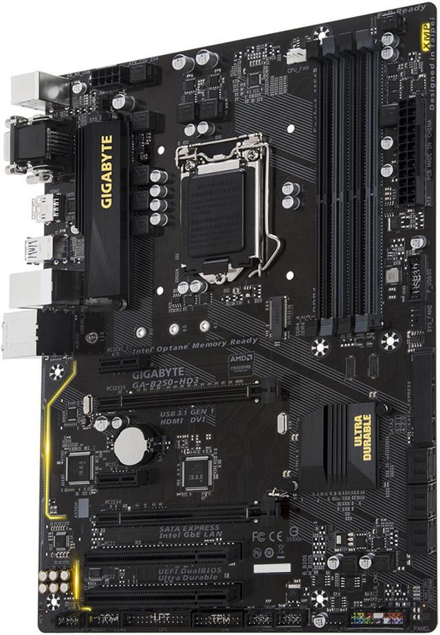 Alt view image 3 of 7 - GIGABYTE GA-B250-HD3 (rev. 1.0) LGA 1151 Intel B250 HDMI USB 3.1 ATX Intel Motherboards