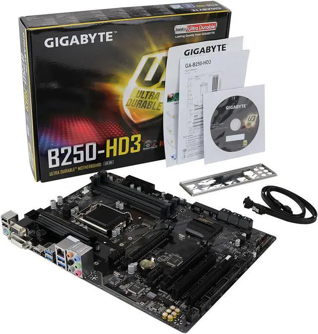 Alt view image 6 of 7 - GIGABYTE GA-B250-HD3 (rev. 1.0) LGA 1151 Intel B250 HDMI USB 3.1 ATX Intel Motherboards