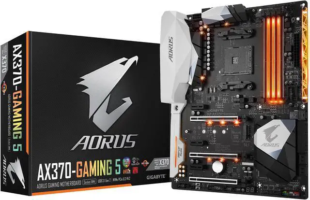 Alt view image 5 of 4 - GIGABYTE GA-AX370-Gaming 5 (rev. 1.0) AM4 AMD X370 USB 3.1 HDMI ATX AMD Motherboard