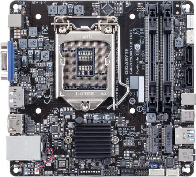 Alt view image 3 of 4 - GIGABYTE GA-H110MSTX-HD3 (rev. 1.0) LGA 1151 Intel H110 HDMI USB 3.0 Mini STX Motherboards - Intel