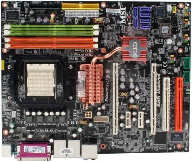 Alt view image 3 of 12 - MSI K9N Diamond AM2 NVIDIA nForce 590 SLI MCP ATX AMD Motherboard