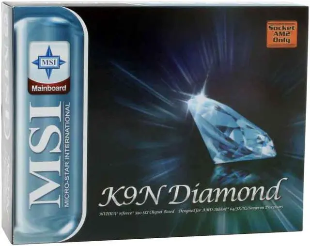 Alt view image 12 of 12 - MSI K9N Diamond AM2 NVIDIA nForce 590 SLI MCP ATX AMD Motherboard