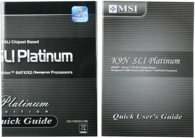 Alt view image 5 of 9 - MSI K9N SLI Platinum AM2 NVIDIA nForce 570 SLI MCP ATX AMD Motherboard