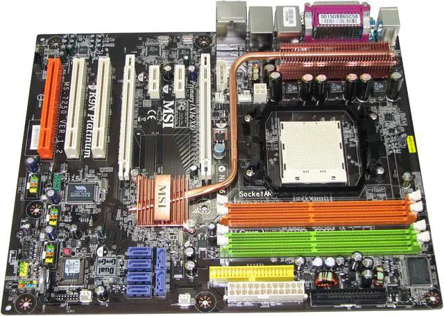Alt view image 3 of 3 - MSI K9N Platinum AM2 NVIDIA nForce 570 Ultra MCP ATX AMD Motherboard