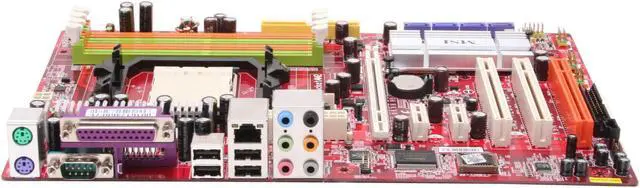 Alt view image 2 of 5 - MSI K9N Neo-F AM2 NVIDIA nForce 550 MCP ATX AMD Motherboard