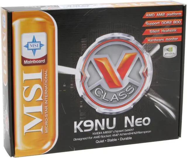 Alt view image 6 of 6 - MSI K9NU Neo-V AM2 ULi M1697 ATX AMD Motherboard