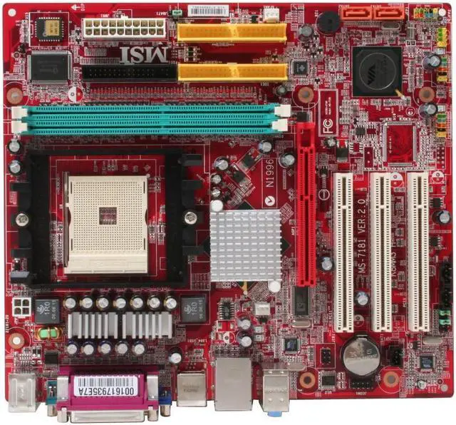 Alt view image 3 of 7 - MSI K8MM3-V 754 VIA K8M800 Micro ATX AMD Motherboard