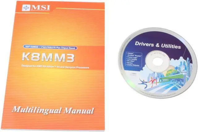 Alt view image 6 of 7 - MSI K8MM3-V 754 VIA K8M800 Micro ATX AMD Motherboard