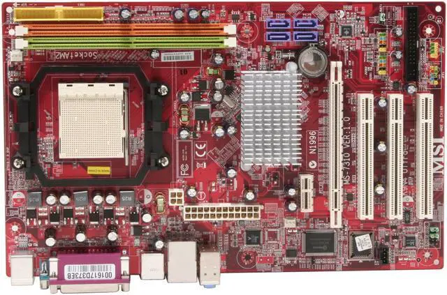 Alt view image 3 of 7 - MSI K9N4 Ultra-F AM2 NVIDIA nForce 500 Ultra ATX AMD Motherboard