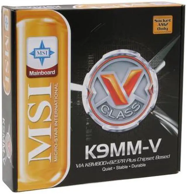 Alt view image 6 of 6 - MSI K9MM-V AM2 VIA K8M800 Micro ATX AMD Motherboard