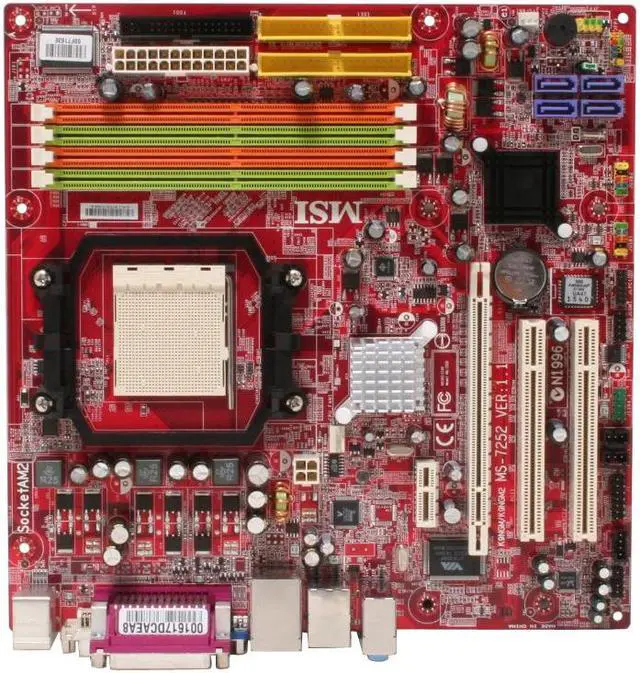 Alt view image 3 of 7 - MSI K9NBPM2-FID AM2 NVIDIA Quadro NVS 210S Micro ATX AMD Motherboard