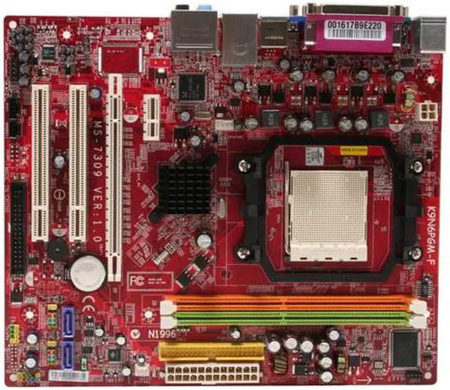 Alt view image 3 of 6 - MSI K9N6PGM-F AM2 NVIDIA GeForce 6100 Micro ATX AMD Motherboard