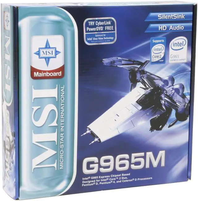 Alt view image 6 of 6 - MSI G965M-F LGA 775 Intel G965 Express Micro ATX Intel Motherboard