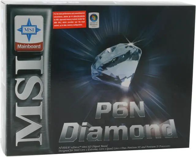 Alt view image 7 of 7 - MSI P6N Diamond LGA 775 NVIDIA nForce 680i SLI ATX Intel Motherboard