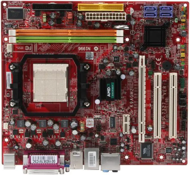 Alt view image 3 of 7 - MSI K9AGM2-FIH AM2 AMD 690G HDMI Micro ATX AMD Motherboard