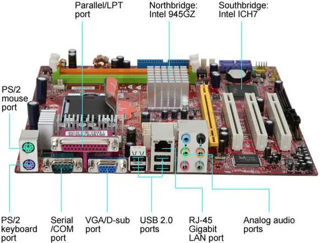 Alt view image 2 of 7 - MSI 945GZM6-F LGA 775 Intel 945GZ Micro ATX Intel Motherboard