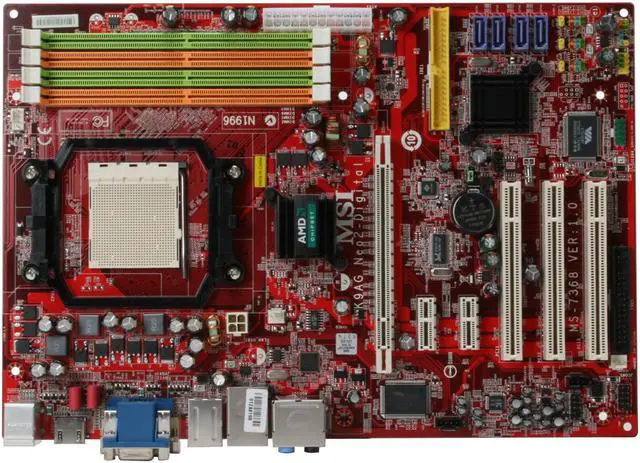 Alt view image 3 of 6 - MSI K9AG Neo2-Digital AM2 AMD 690G HDMI ATX AMD Motherboard