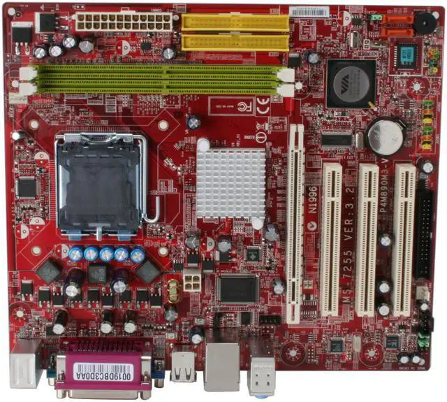 Alt view image 3 of 7 - MSI P4M890M3-V LGA 775 VIA P4M890 Micro ATX Intel Motherboard