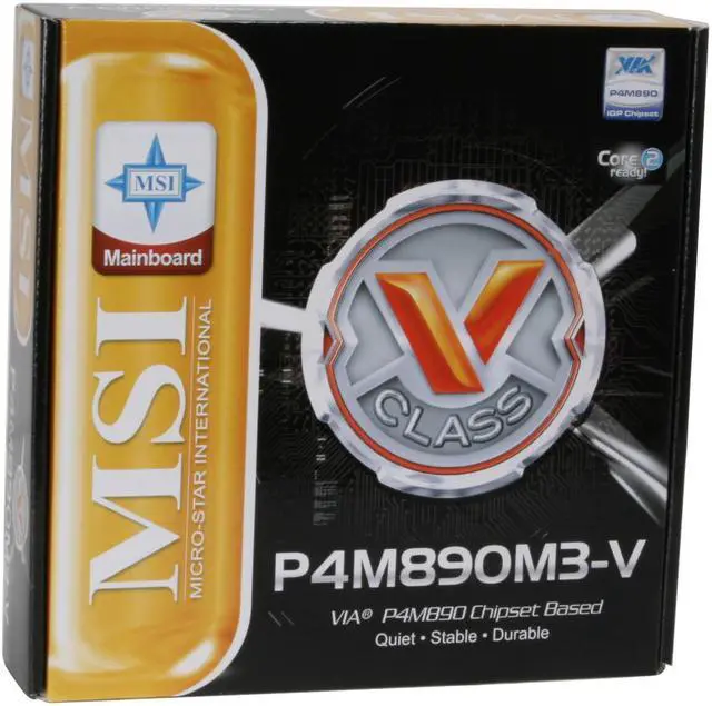 Alt view image 7 of 7 - MSI P4M890M3-V LGA 775 VIA P4M890 Micro ATX Intel Motherboard