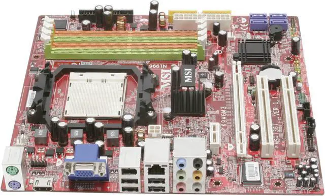 Alt view image 2 of 7 - MSI K9AGM3-FIH AM2 AMD 690G HDMI Micro ATX AMD Motherboard