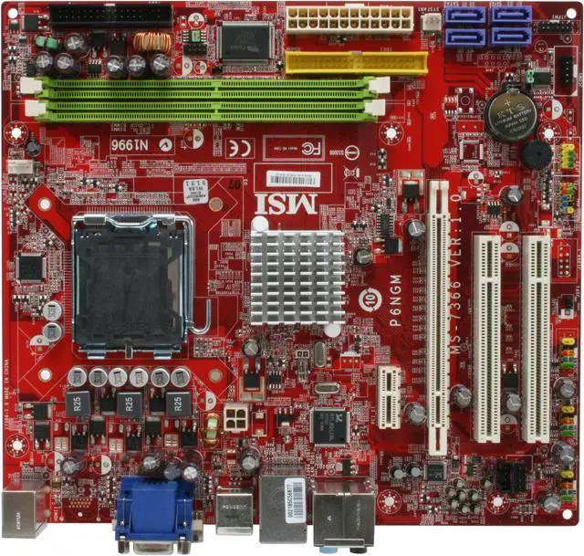 Alt view image 2 of 4 - MSI P6NGM-FD LGA 775 NVIDIA GeForce 7100 Micro ATX Intel Motherboard