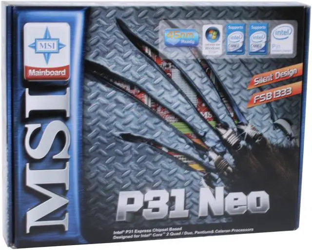 Alt view image 7 of 7 - MSI P31 Neo-F LGA 775 Intel P31 ATX Intel Motherboard