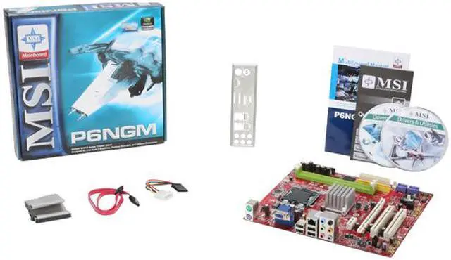 Alt view image 5 of 5 - MSI P6NGM-L LGA 775 NVIDIA GeForce7050 / nForce610i Micro ATX Intel Motherboard