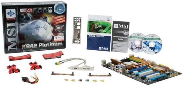 Alt view image 5 of 5 - MSI K9A2 Platinum AM2+/AM2 AMD 790FX ATX AMD Motherboard