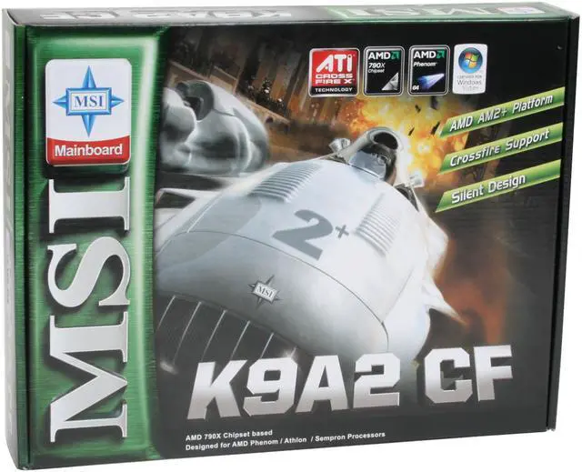 Alt view image 7 of 7 - MSI K9A2 CF-F AM2+/AM2 AMD 790X ATX AMD Motherboard