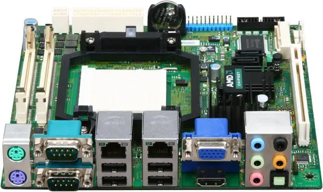 Alt view image 2 of 5 - MSI 9804-010 Mini ITX Fuzzy RS690E Server Motherboard AM2/AM2+ ATI RS690T DDR2 800