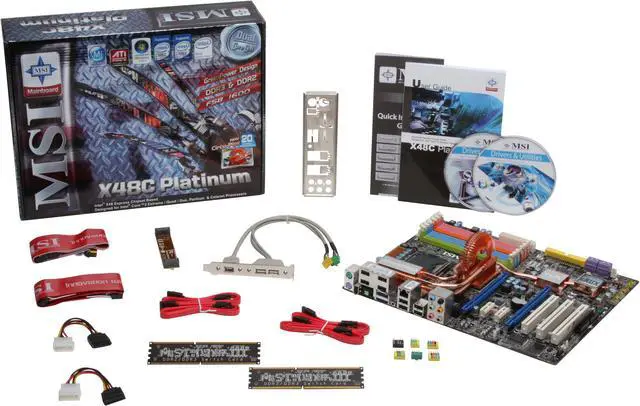 Alt view image 2 of 2 - MSI X48C Platinum LGA 775 Intel X48 ATX Intel Motherboard