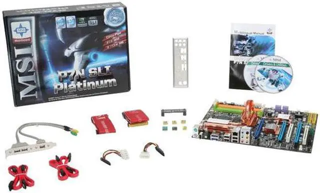 Alt view image 5 of 5 - MSI P7N SLI Platinum LGA 775 NVIDIA nForce 750i SLI ATX Intel Motherboard