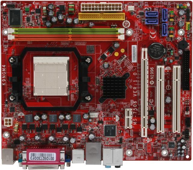 Alt view image 3 of 7 - MSI K9NGM4-F V.2 AM2+/AM2 NVIDIA GeForce 7025 Micro ATX AMD Motherboard