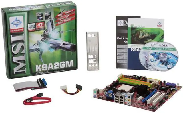 Alt view image 5 of 5 - MSI K9A2GM-FIH AM2+/AM2 AMD 780G HDMI Micro ATX AMD Motherboard
