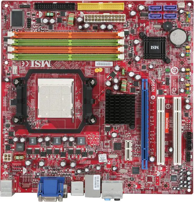 Alt view image 3 of 5 - MSI K9A2VM-FD AM2+/AM2 AMD 780V Micro ATX AMD Motherboard