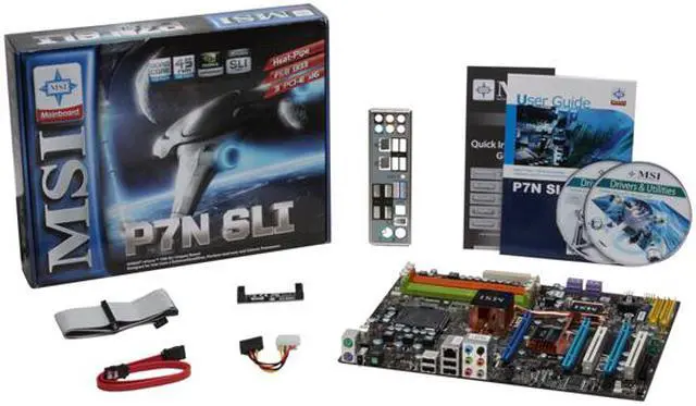 Alt view image 5 of 5 - MSI P7N SLI-FI LGA 775 NVIDIA nForce 750i SLI ATX Intel Motherboard