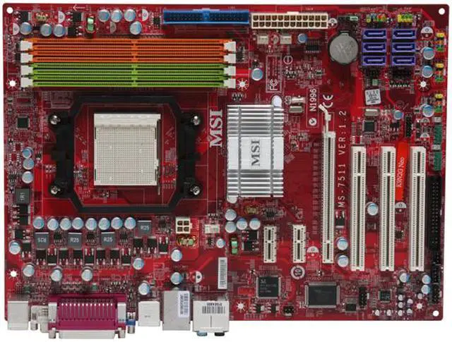 Alt view image 3 of 5 - MSI K9N2G Neo-FD AM2+/AM2 NVIDIA GeForce 8200 ATX AMD Motherboard