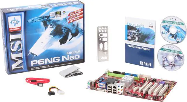 Alt view image 5 of 5 - MSI P6NG Neo-Digital LGA 775 NVIDIA GeForce 7100 / nForce 630i HDMI ATX Intel Motherboard