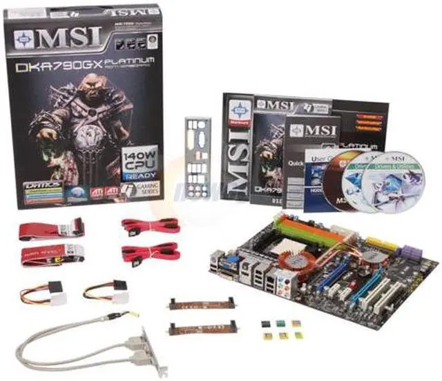 Alt view image 5 of 5 - MSI DKA790GX Platinum AM2+/AM2 AMD 790GX HDMI ATX AMD Motherboard