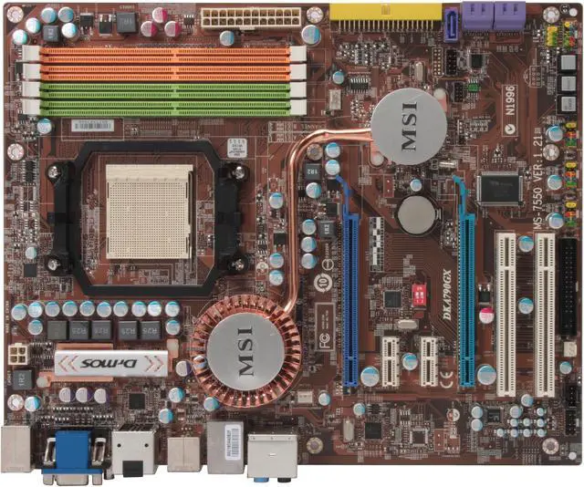 Alt view image 4 of 5 - MSI DKA790GX AM2+/AM2 AMD 790GX HDMI ATX AMD Motherboard