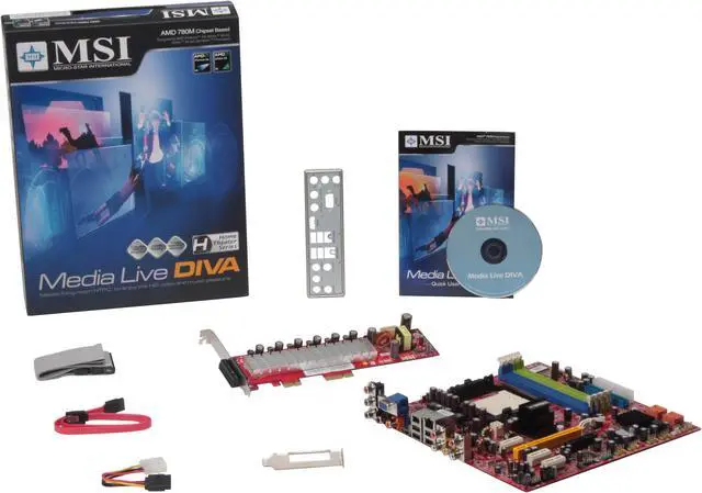 Alt view image 5 of 5 - MSI Media Live DIVA 5.1 AM2+/AM2 AMD 780M HDMI Micro ATX AMD Motherboard