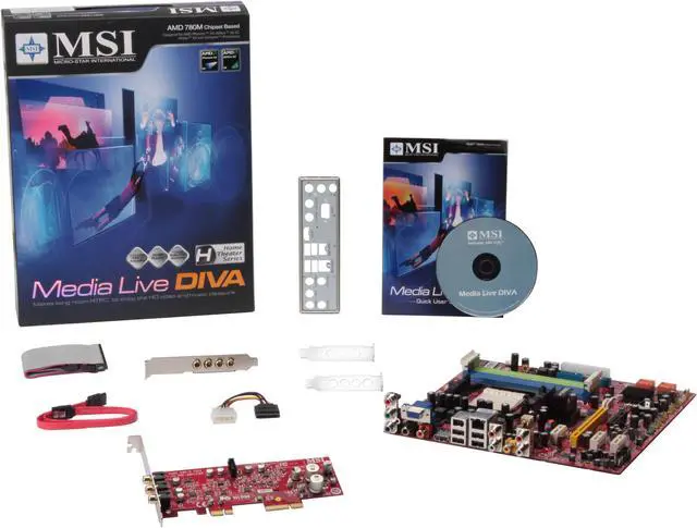 Alt view image 5 of 5 - MSI Media Live DIVA 7.1 AM2+/AM2 AMD 780G HDMI Micro ATX Combo Kit of Mobo and 7ch Pre-Amplifier Card